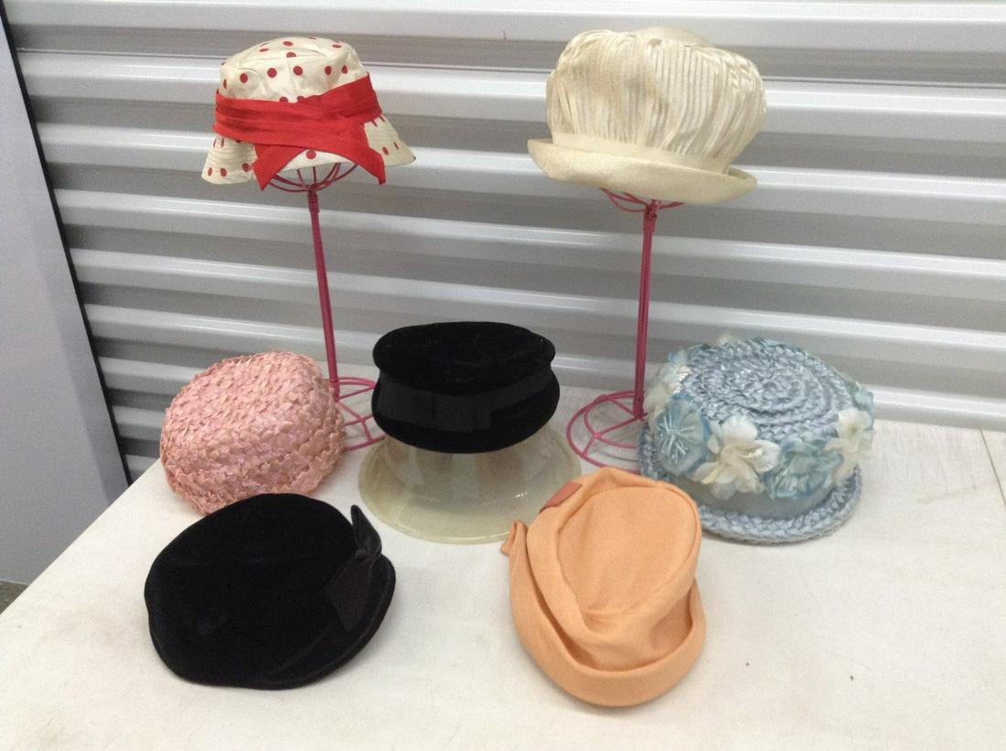 Large lot of Vintage Hats stands not included (1 of 1)