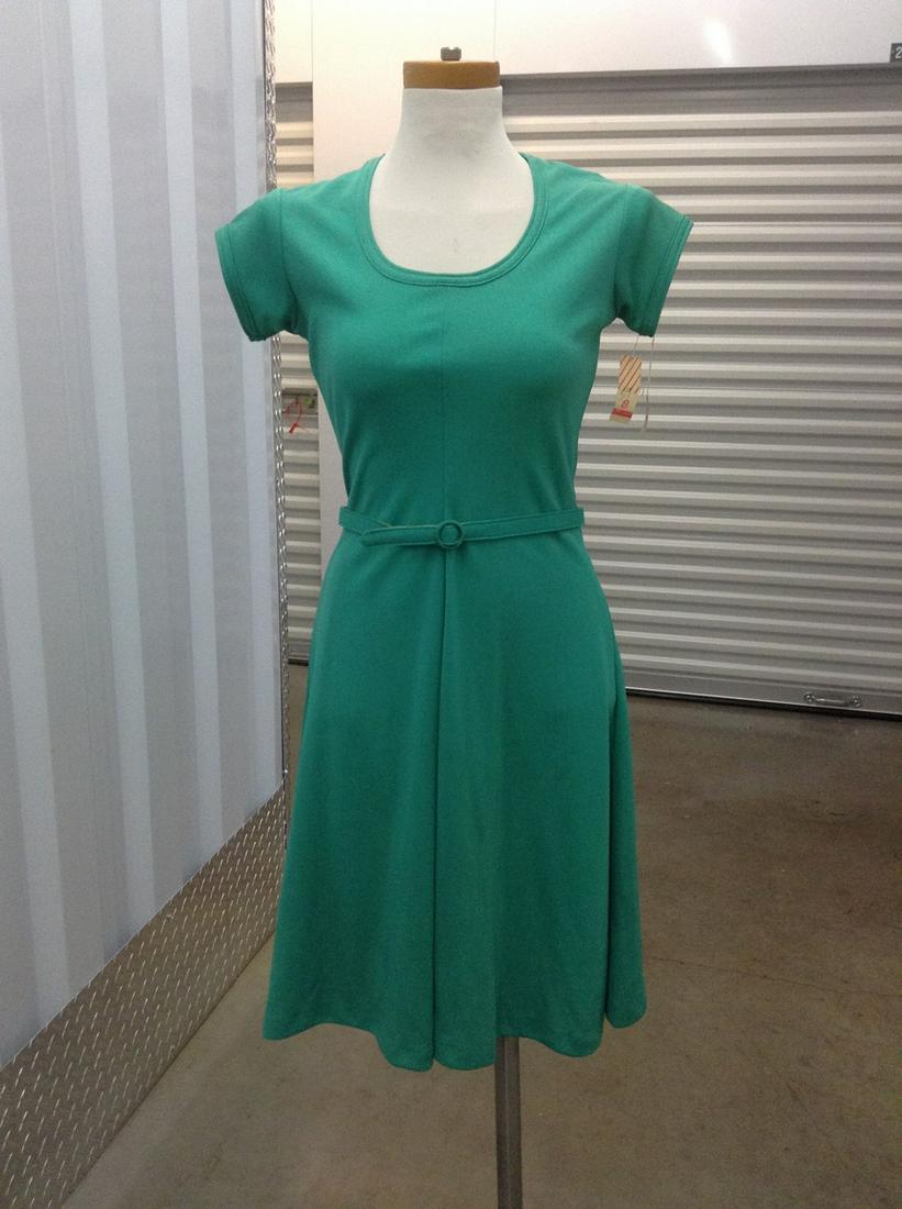 Vintage NOS With Korvettes Tag 100% Polyester Dress w/ Belt Size 8: Vintage NOS With Korvettes Tag 100% Polyester Dress w/ Belt Size 8