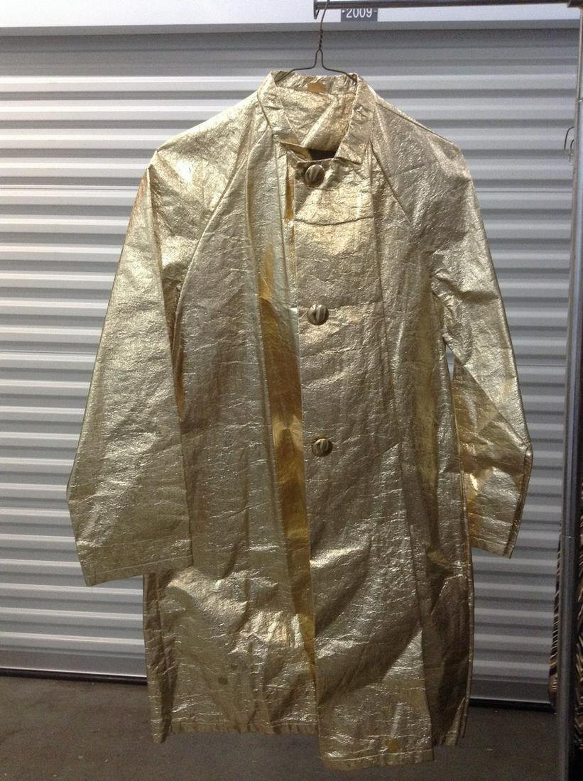Vintage Gold Lightweight Jacket Size S (Three Spots on Bottom Front as shown and two on back) (1 of 1)