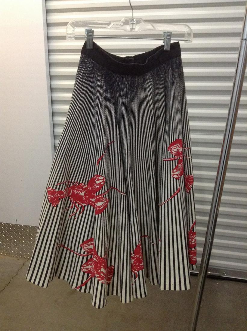 Vintage Lobster Print Modern Jr. Skirt No Size (1 of 1)