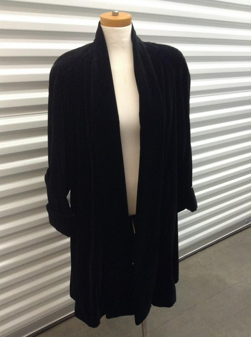 Retro Spiegel de Ball Velvet Water Repellent 100% Cotton Long Jacket Size 10 (1 of 1)