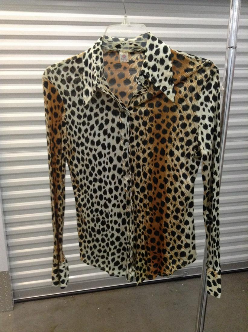 Vintage Union Made Leopard Print Shirt Size 34 (1 of 1)