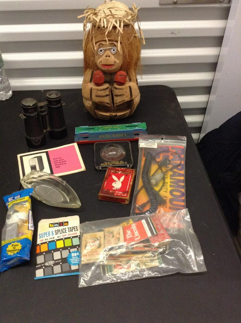 Coconut Monkey 11in tall, Binoculars, and more: Coconut Monkey 11in tall, Binoculars, and more