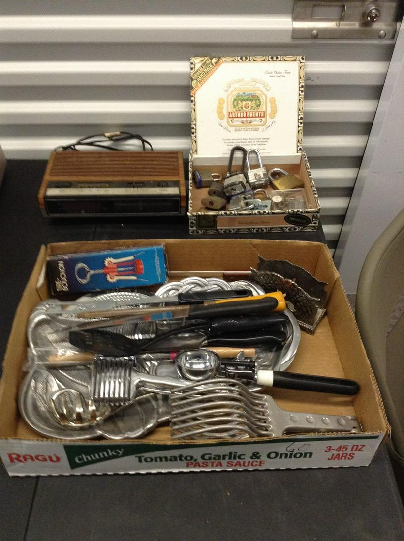 General Electric Radio Alarm Clock and Kitchen Utensils and more (1 of 1)