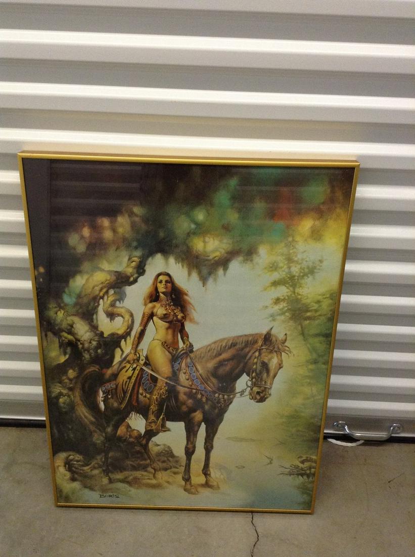 Large Framed Signed Painting Boris 32x24 (1 of 1)