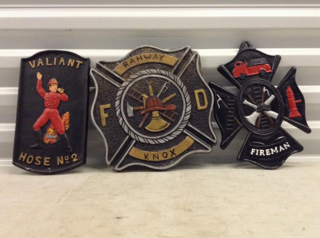 Lot of Cast Iron Fire Plaques Largest (1 of 1)