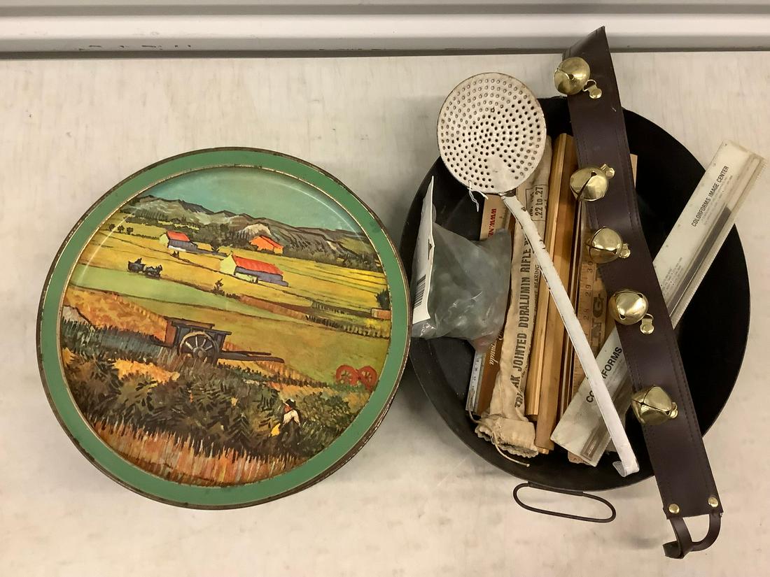 Vintage Tin, Marbles, Ruler and More (1 of 1)