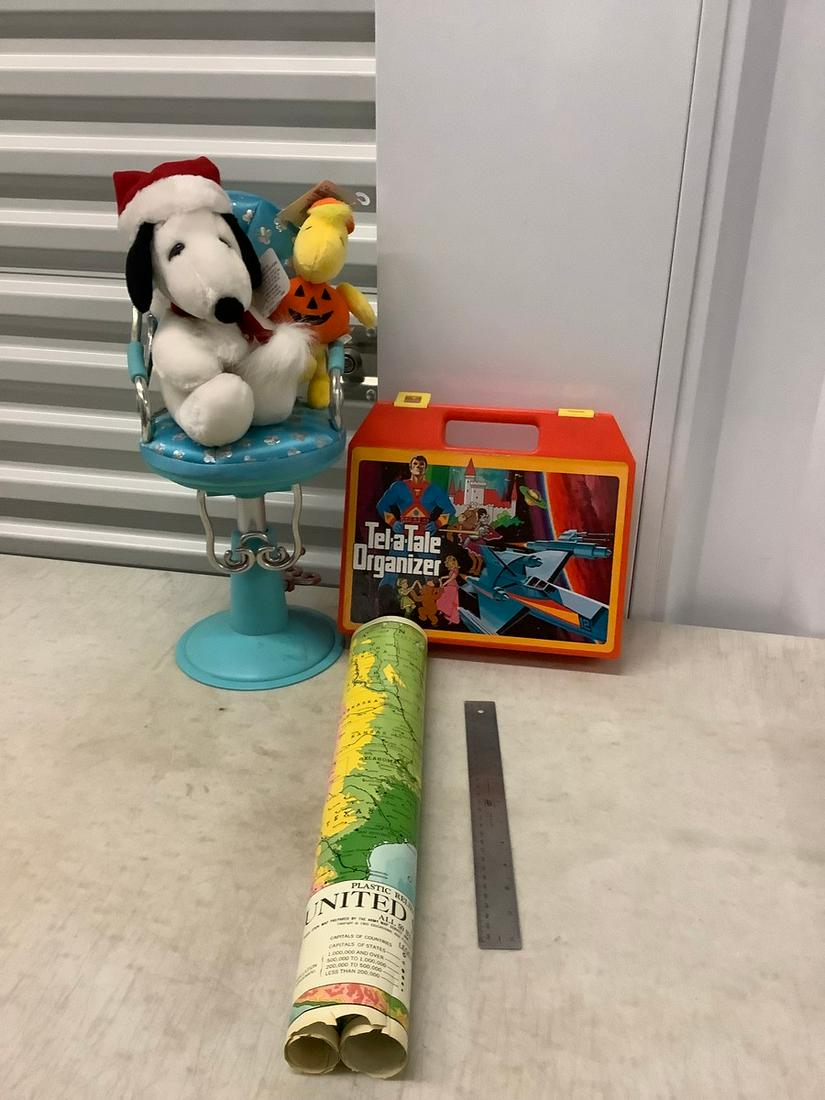 Snoopy and Woodstock Plush, Tel-a-tale Organizer, US Map, and more (1 of 1)