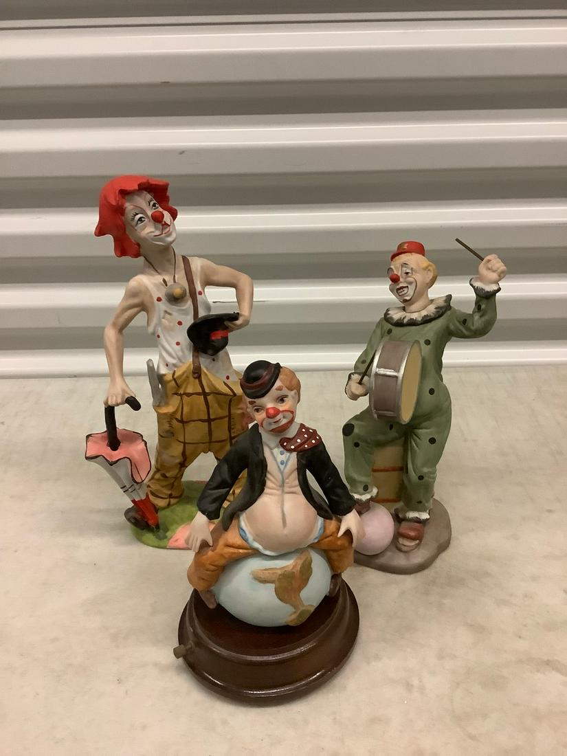 Ceramic Clown Statues Tallest 12" (1 of 1)