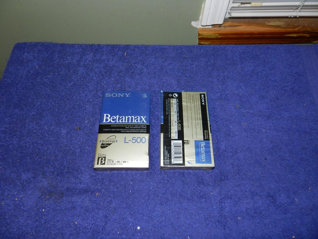 Pair of Betamax L-500 Video Tapes Factory Sealed (1 of 1)