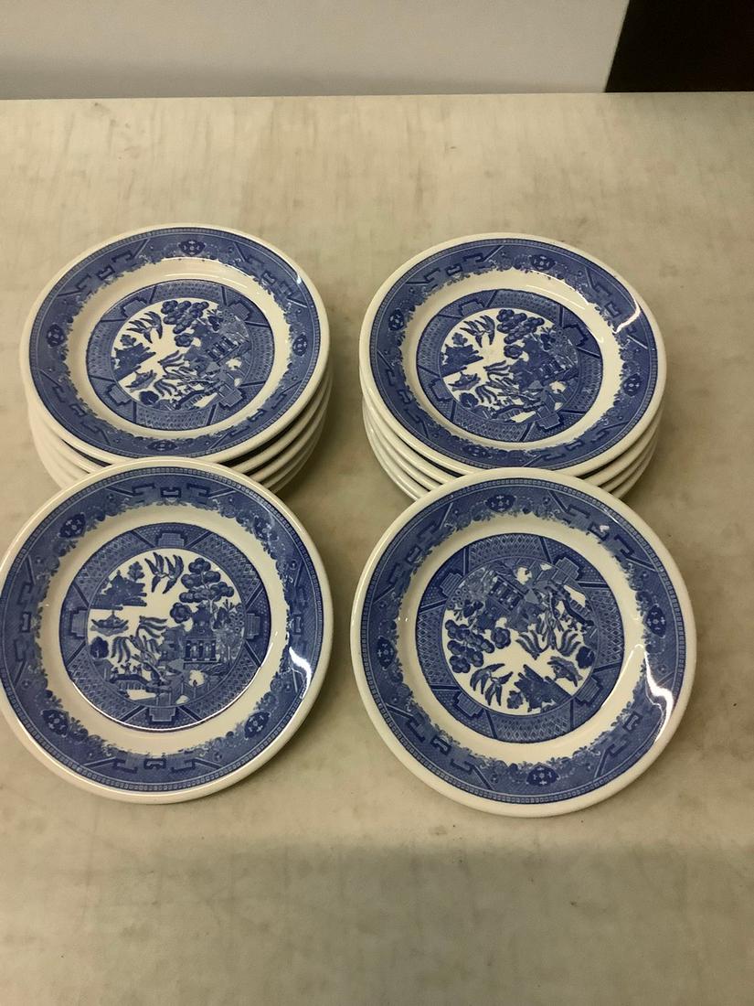 12 Buffalo China Blue Willow Plates (1 of 1)