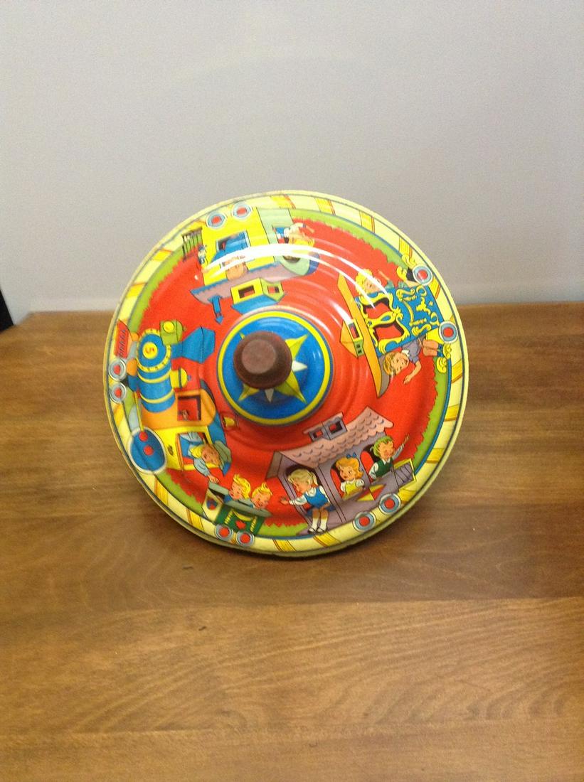 Vintage Tin Spinning Top Ohio Art Toy 9" Diameter (1 of 2)