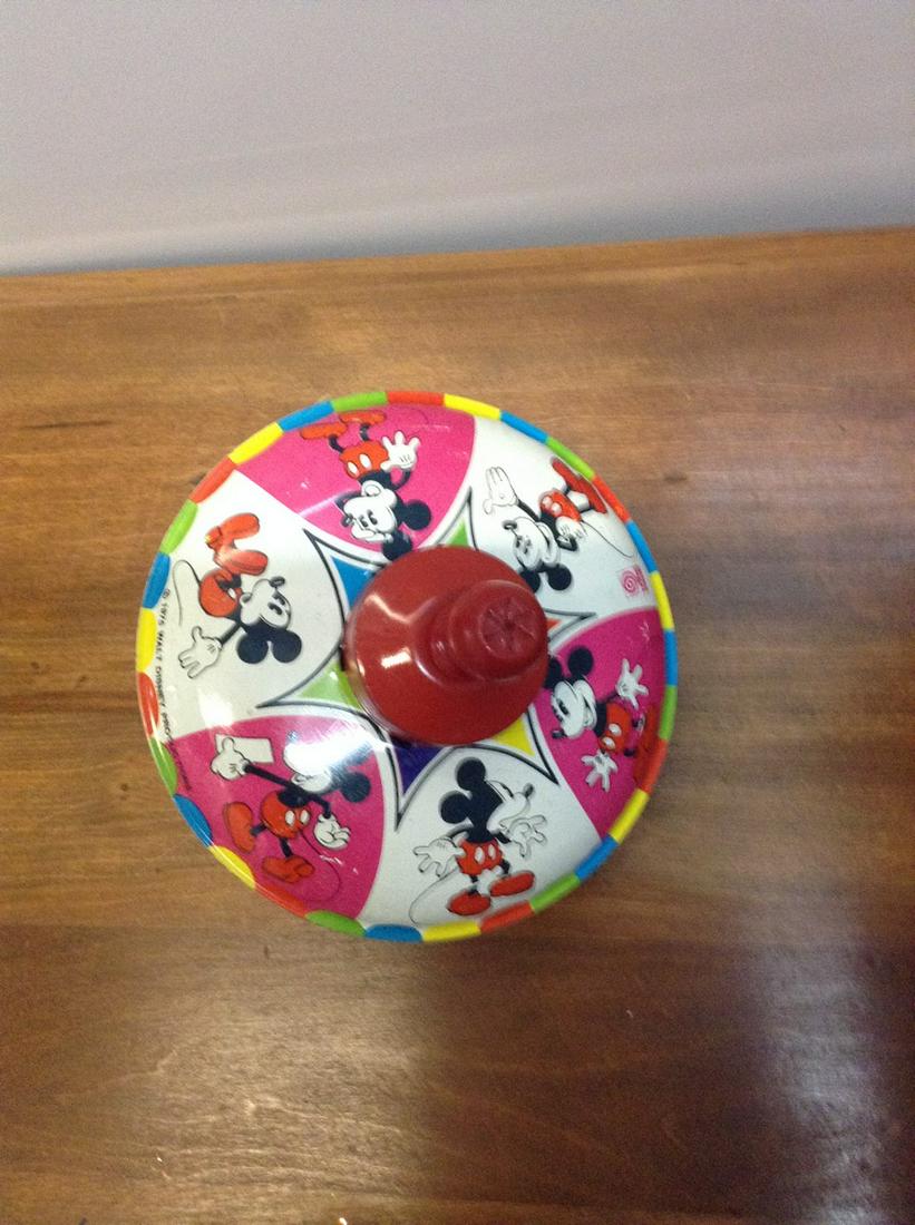 1975 Disney Vintage Tin Spinning Top 5" Diameter (1 of 2)