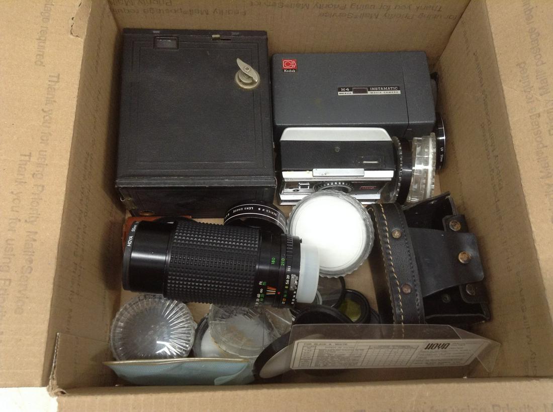 Box of Vintage Cameras, Lenses and more (1 of 1)
