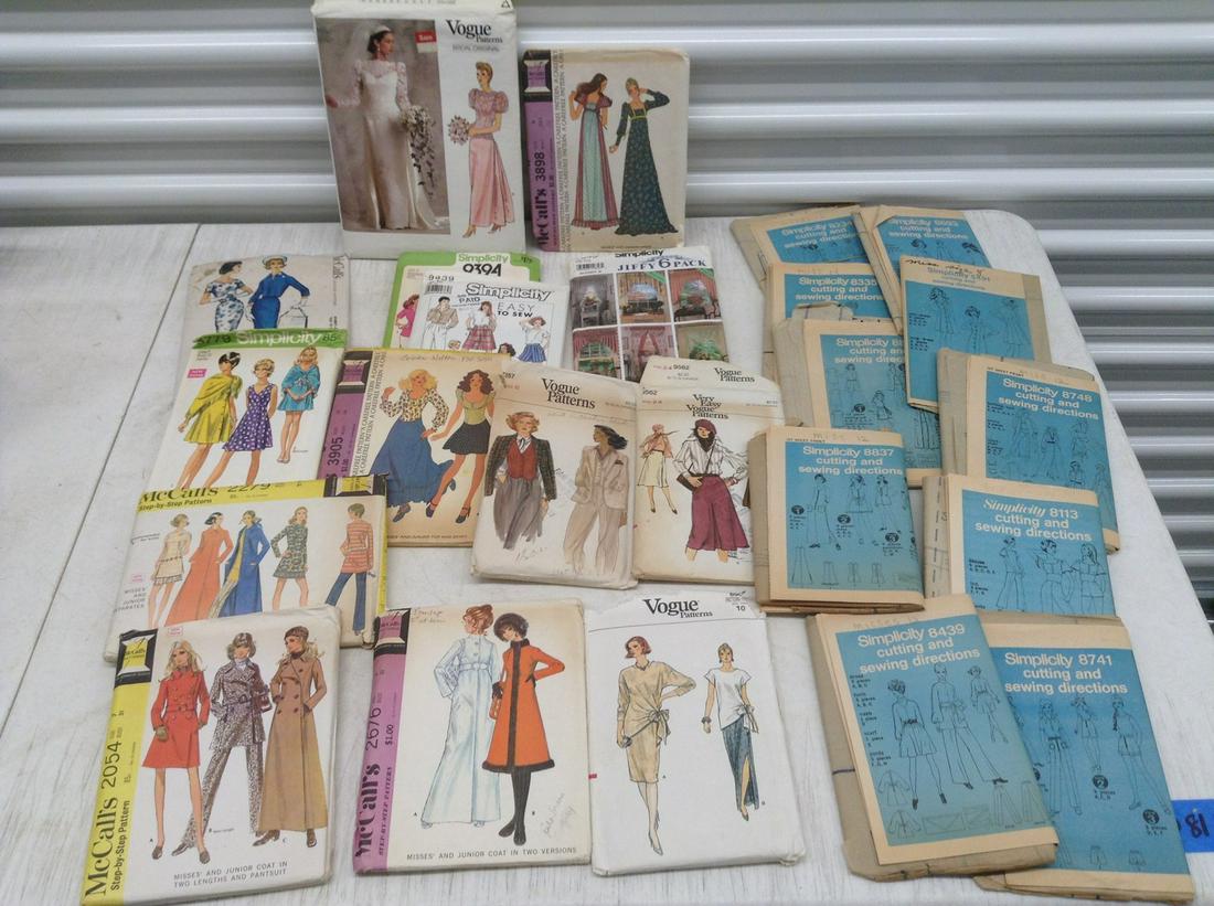 Large lot of Vintage Sewing Patterns (1 of 1)