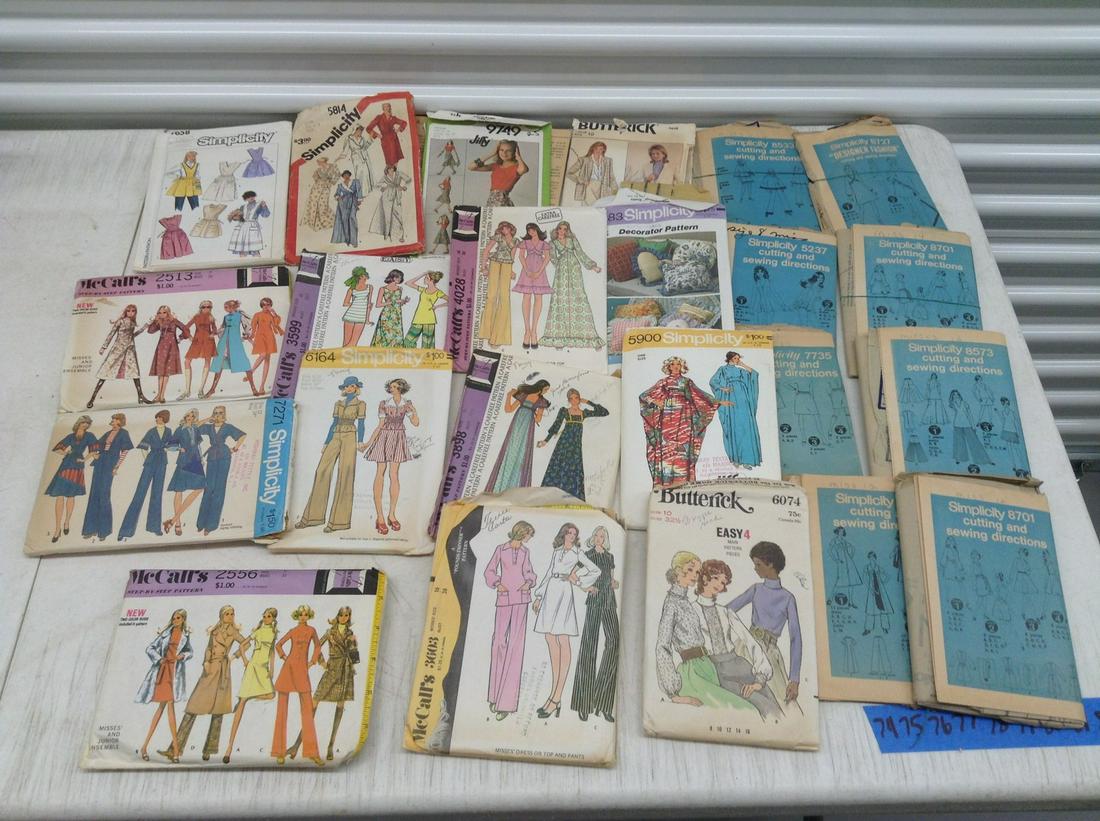 Large lot of Vintage Sewing Patterns (1 of 1)