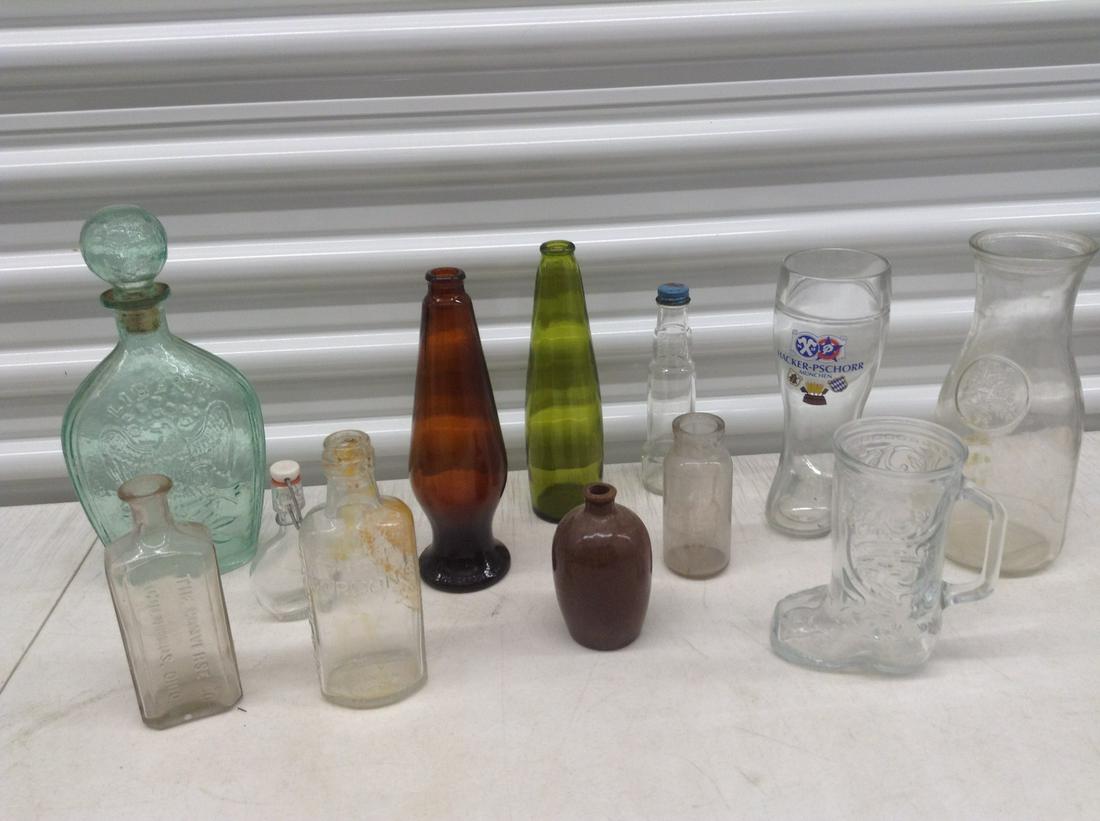 Large lot of Vintage Bottles, Boot Mugs and more Tallest 11": Large lot of Vintage Bottles, Boot Mugs and more Tallest 11"