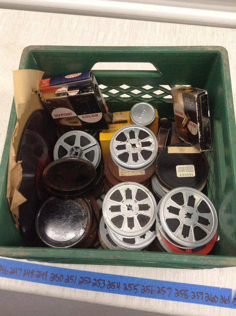 Crate full of Vintage Film Reels and more (1 of 1)