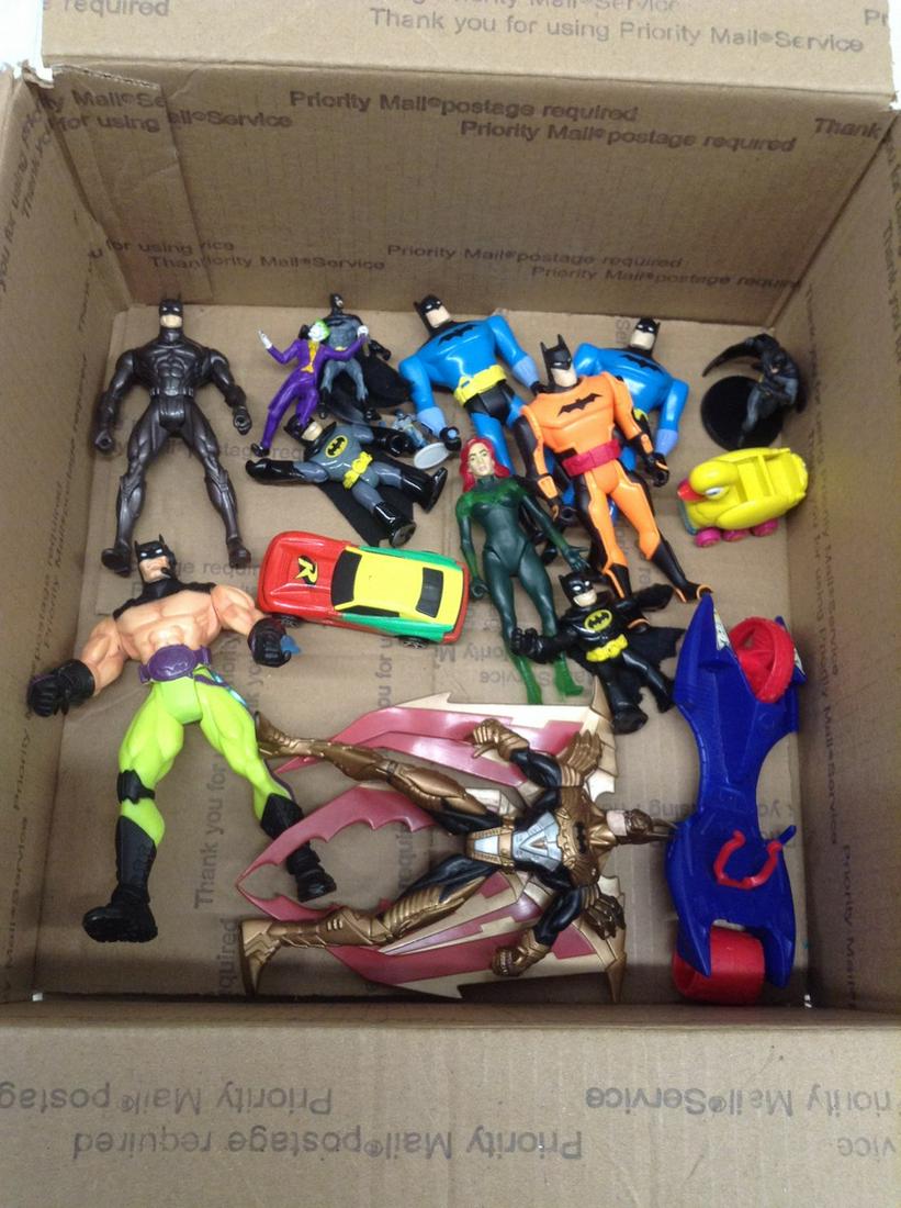 Box of Batman Action Figures and more: Box of Batman Action Figures and more