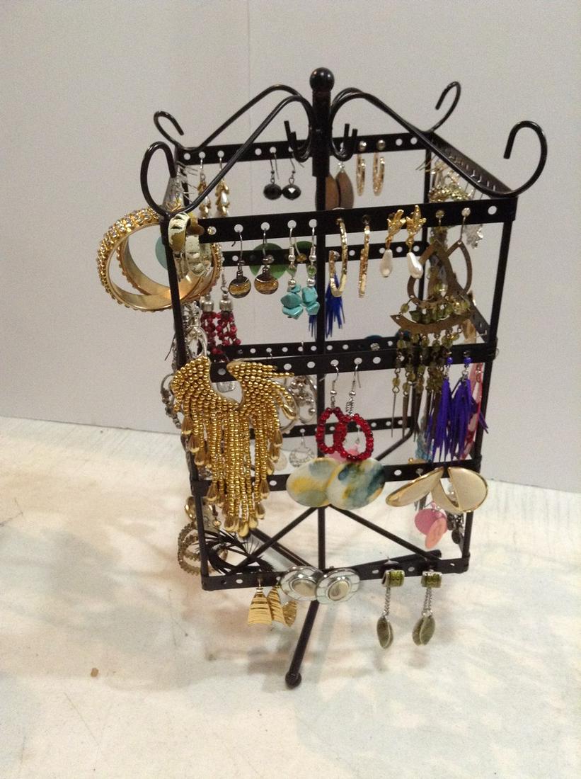 Earring Display Full of Earrings 13" tall (1 of 1)
