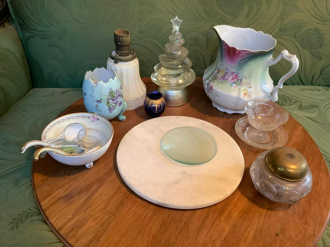 Lot of Assorted Hand Painted Nippon Bowl, Spoon and More: Lot of Assorted Hand Painted Nippon Bowl, Spoon and More