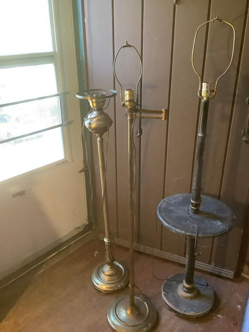 VIntage Floor Lamps, One with Table, Tallest 56" (1 of 1)