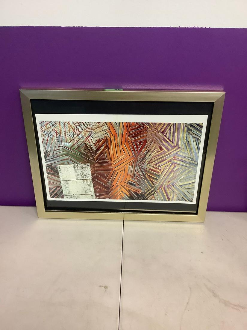 Jasper Johns print in colors 17x13 (1 of 1)