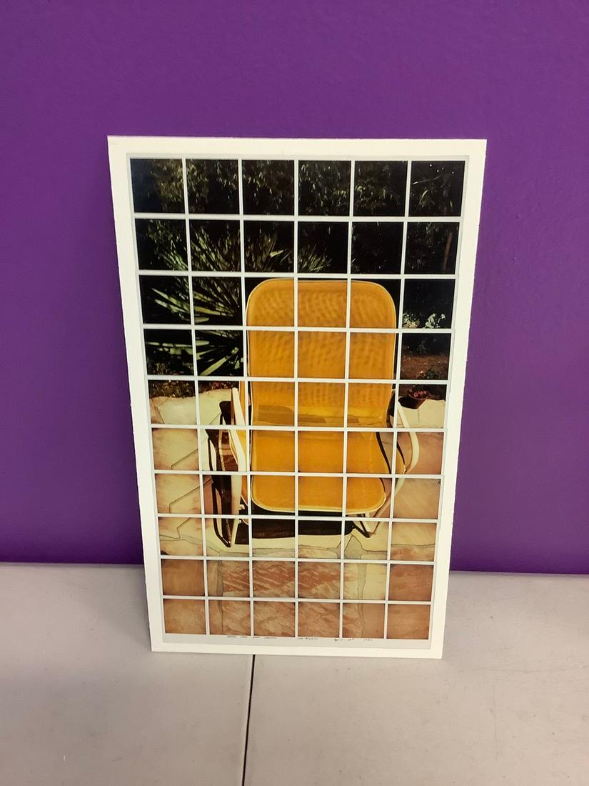 David Hockney Yellow chair with shadow 12x6: David Hockney Yellow chair with shadow 12x6