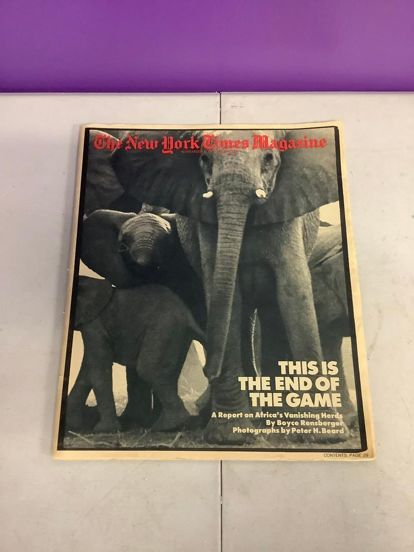 Peter Beard NY Times magazine 1977: Peter Beard NY Times magazine 1977