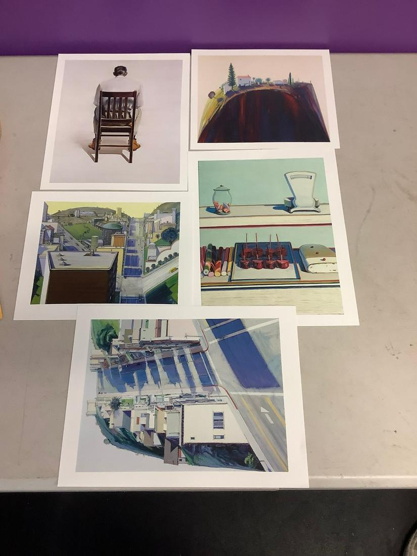 Wayne Thiebaud lot of 5 offset litho largest 10x8 (1 of 1)