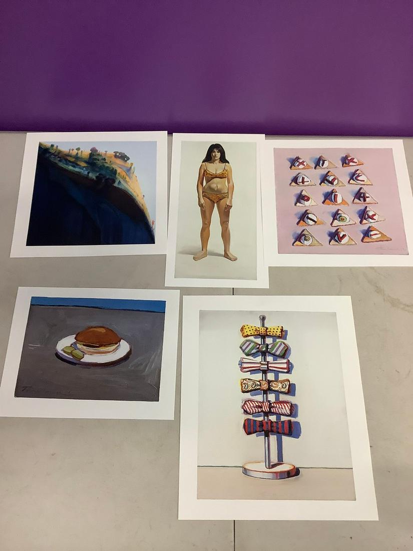 Wayne Thiebaud lot of 5 offset litho largest 10x8 (1 of 1)