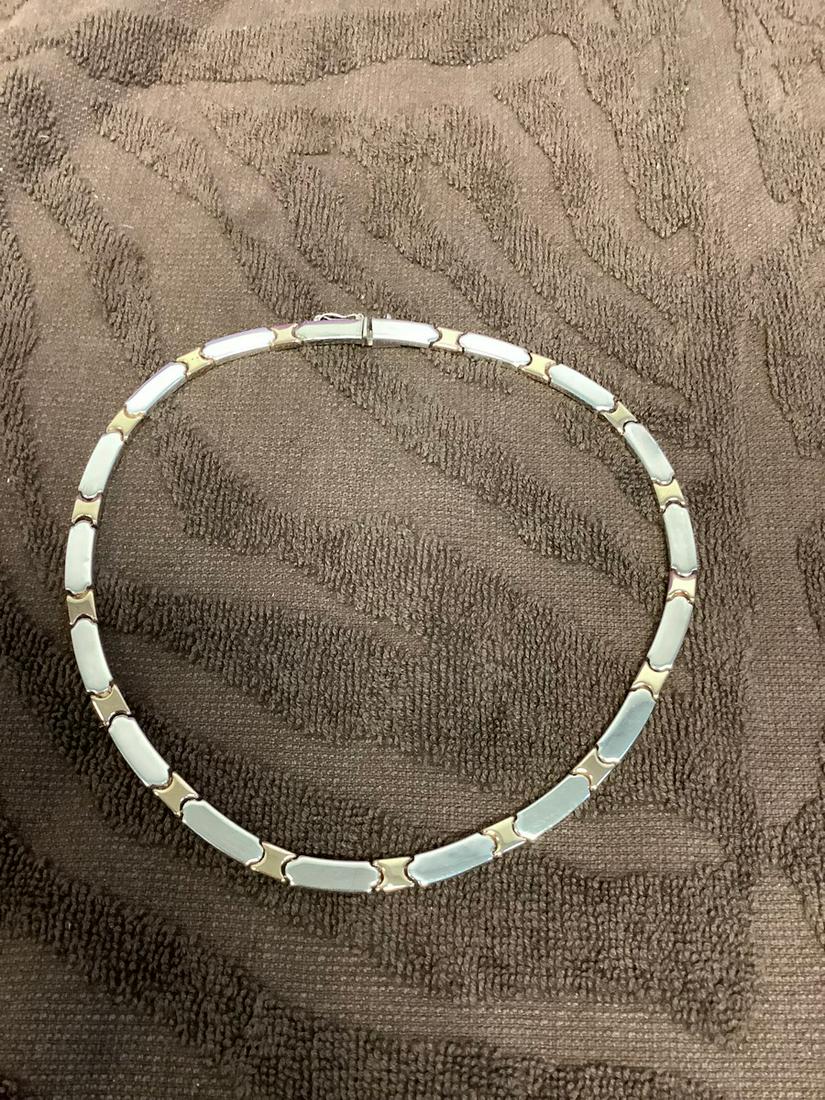 Heavy Italian Sterling Links Choker: Heavy Italian Sterling Links Choker
