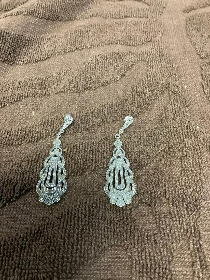 Sterling/Marcasite Earrings: Sterling/Marcasite Earrings