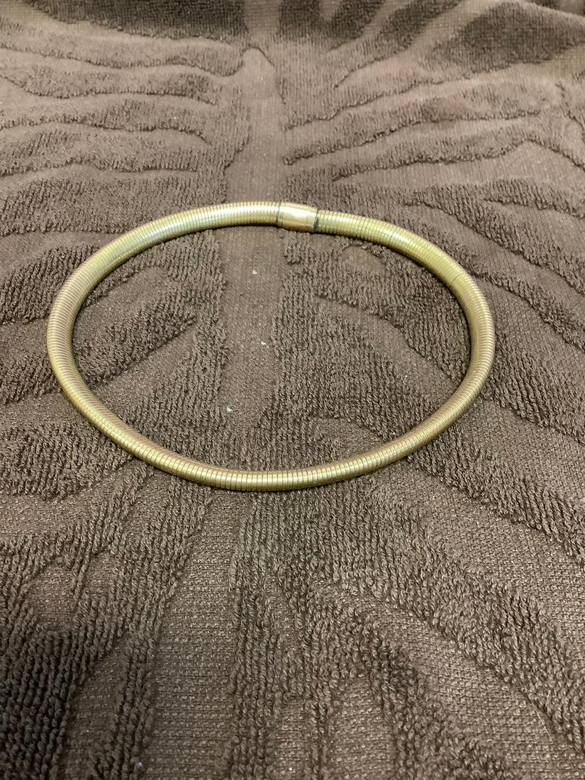 Mid-Century 1960 Gold Filled Choker Necklace: Mid-Century 1960 Gold Filled Choker Necklace