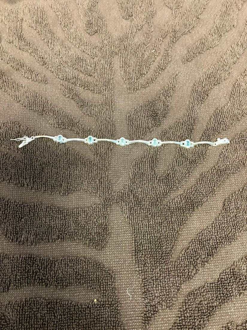 Sterling & Blue Topaz Links Bracelet: Sterling & Blue Topaz Links Bracelet