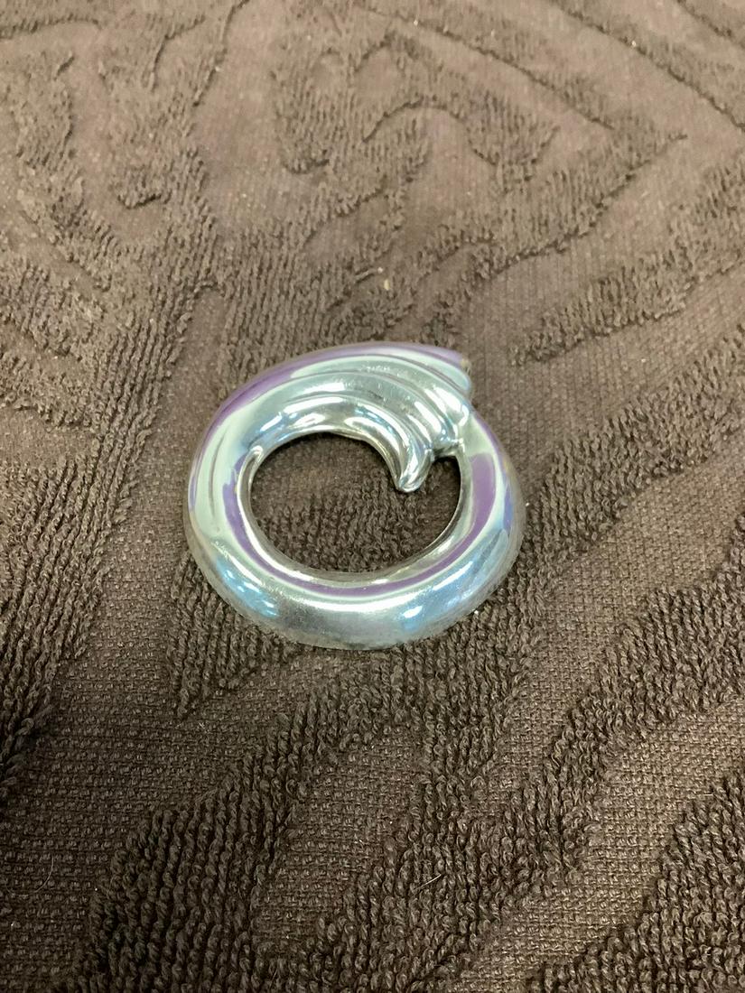 Large Mid-Century Mexican Sterling Pin (1 of 1)