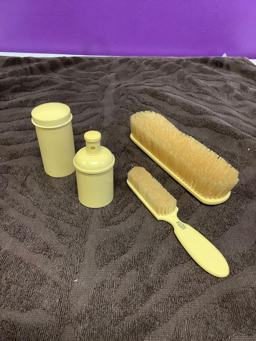 Four French Ivory Celluloid Dresser pcs -100 Years Old (1 of 1)