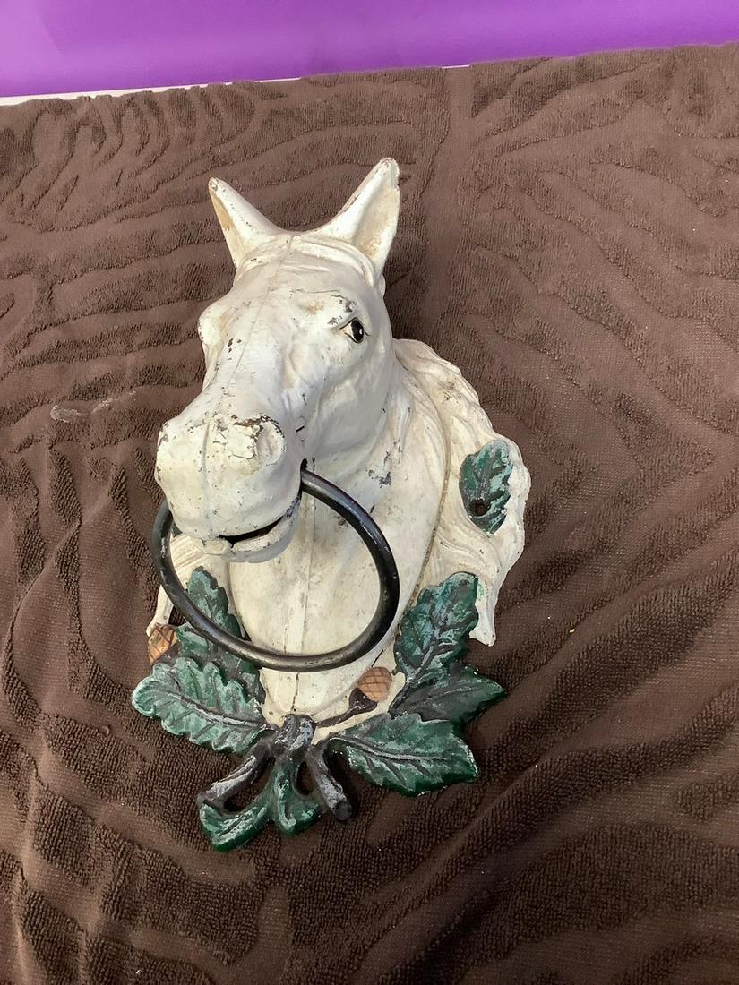 Vintage Cast Iron Horse Door Knocker: Vintage Cast Iron Horse Door Knocker
