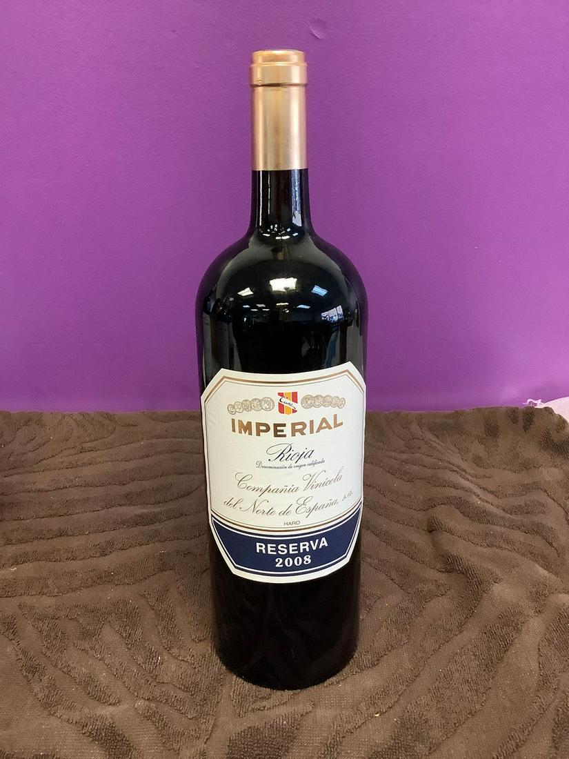 Bottle of Imperial Rioja Reserva 2008 1.5 L: Any contents in bottle is Free; You are bidding on the bottle & unbroken tax stamp