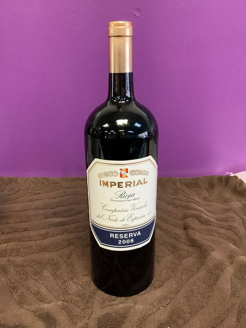 Bottle of Imperial Rioja Reserva 2008 1.5 L: Any contents in bottle is Free; You are bidding on the bottle & unbroken tax stamp