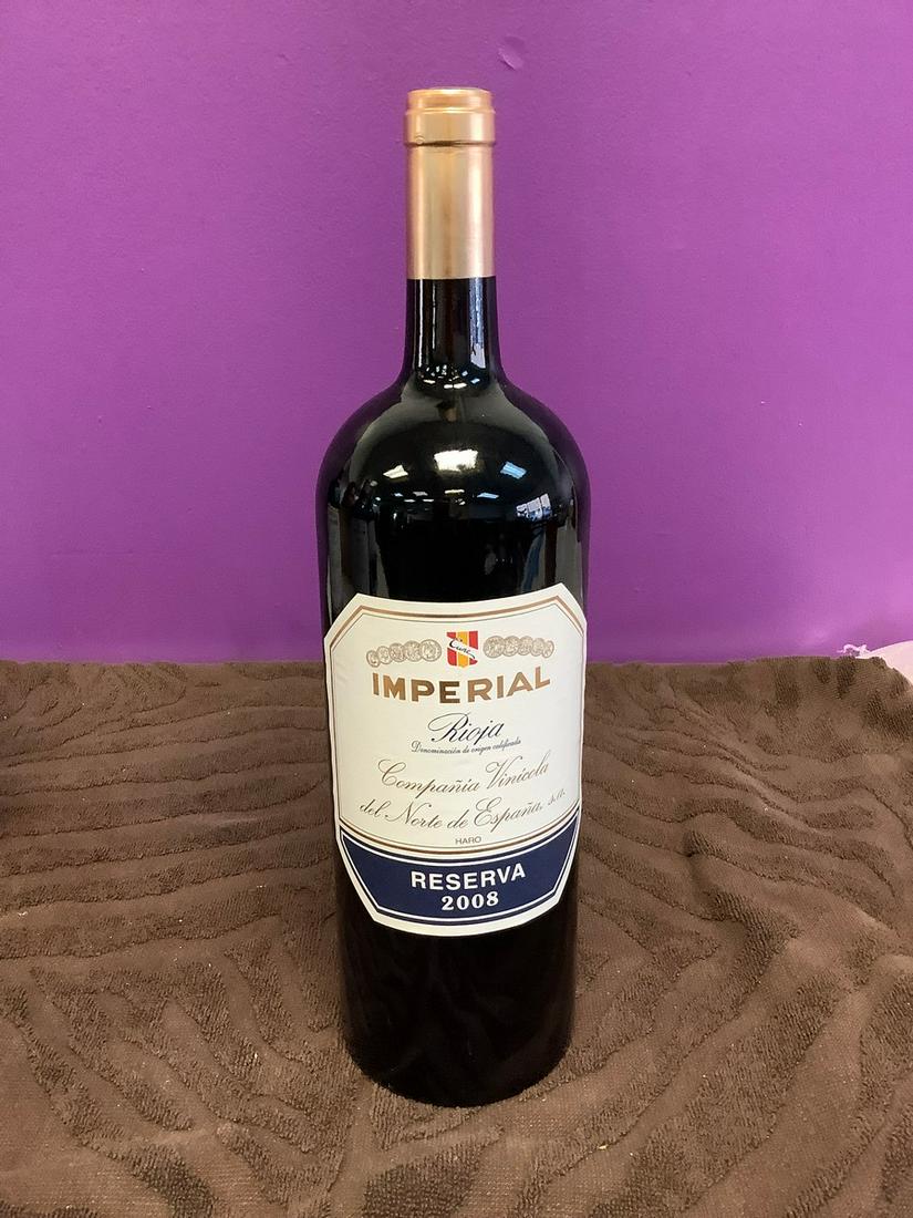 Bottle of Imperial Rioja Reserva 2008 1.5 L: Any contents in bottle is Free; You are bidding on the bottle & unbroken tax stamp