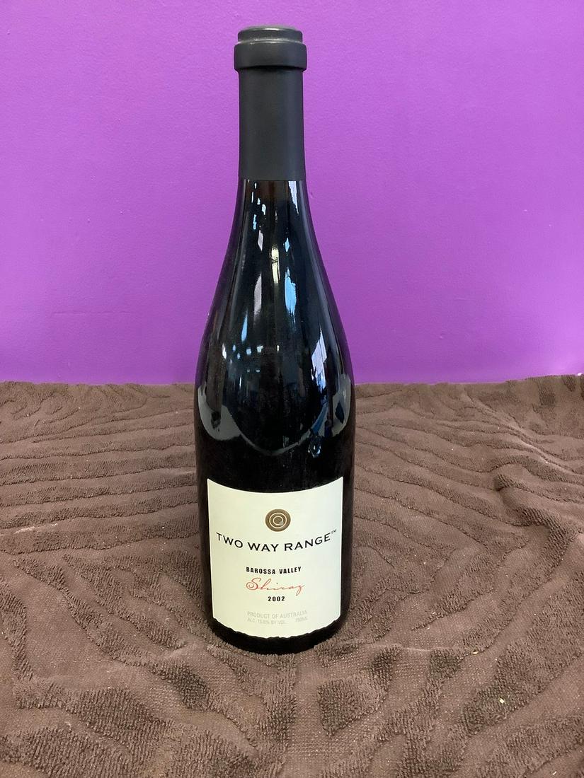 Bottle of Two Way Range Barossa Valley Shiraz 2002 750ML: Any contents in bottle is Free; You are bidding on the bottle & unbroken tax stamp