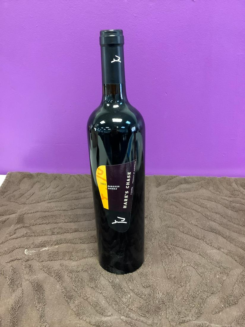 Bottle of 2002 Barossa Shiraz Hare's Chase 750ML: Any contents in bottle is Free; You are bidding on the bottle & unbroken tax stamp