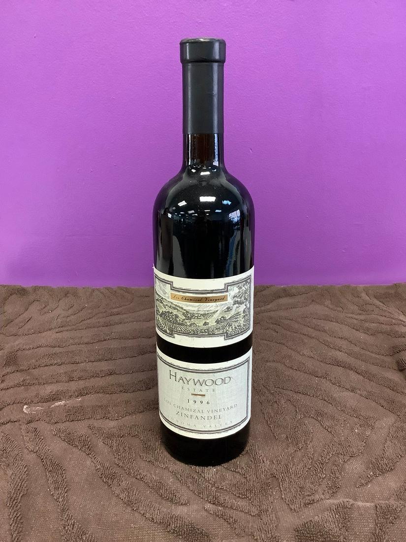 Bottle of Los Chamizal Vineyard Haywood Estate 1996 Zinfandel 750ML: Any contents in bottle is Free; You are bidding on the bottle & unbroken tax stamp