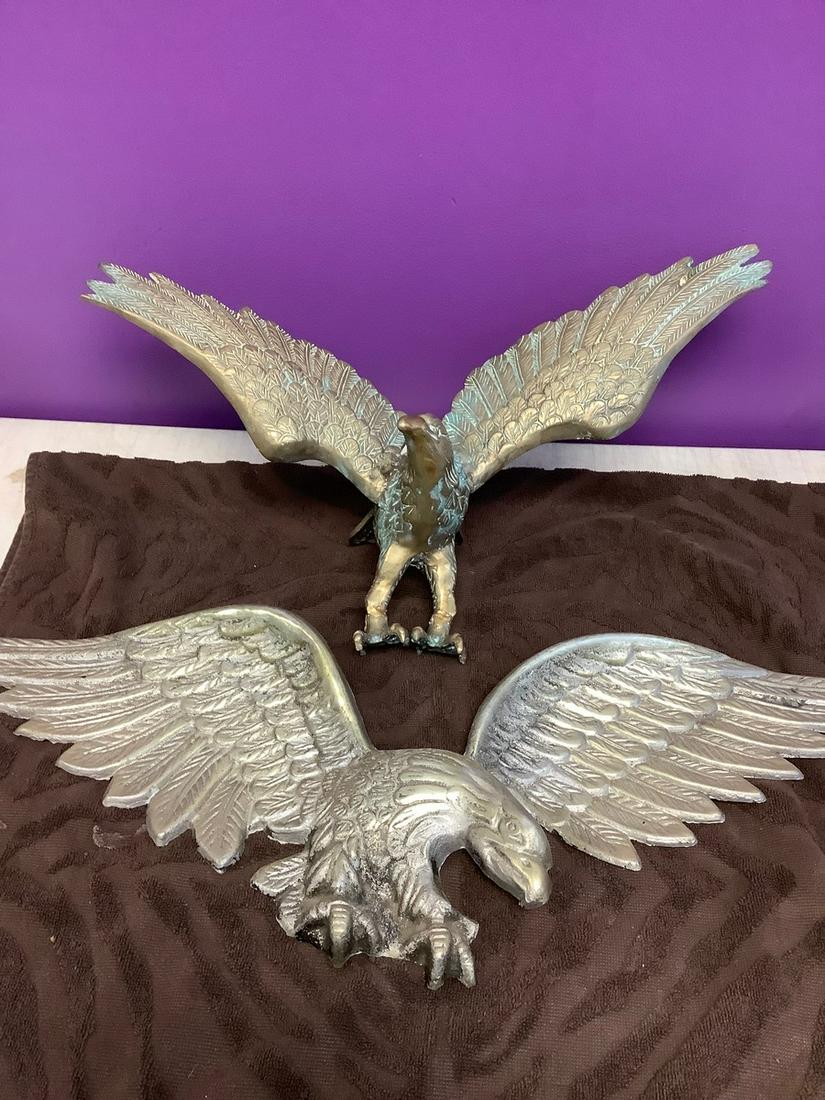 Metal Eagle Statues 30" Long (1 of 1)
