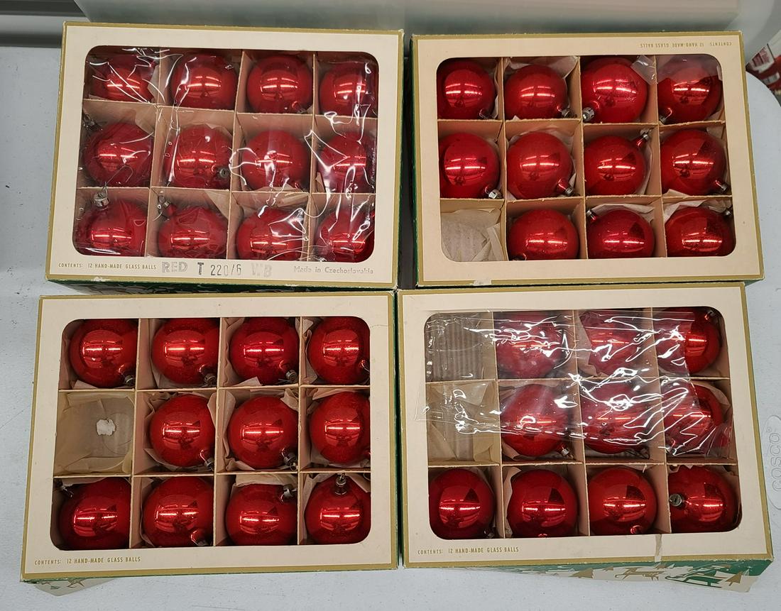 Vintage Hand Made Glass Christmas ornaments Czechoslovakia: Vintage Hand Made Glass Christmas ornaments Czechoslovakia