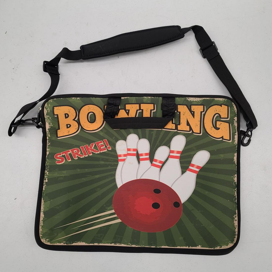 Retro Bowling Theme Laptop Bag: Retro Bowling Theme Laptop Bag