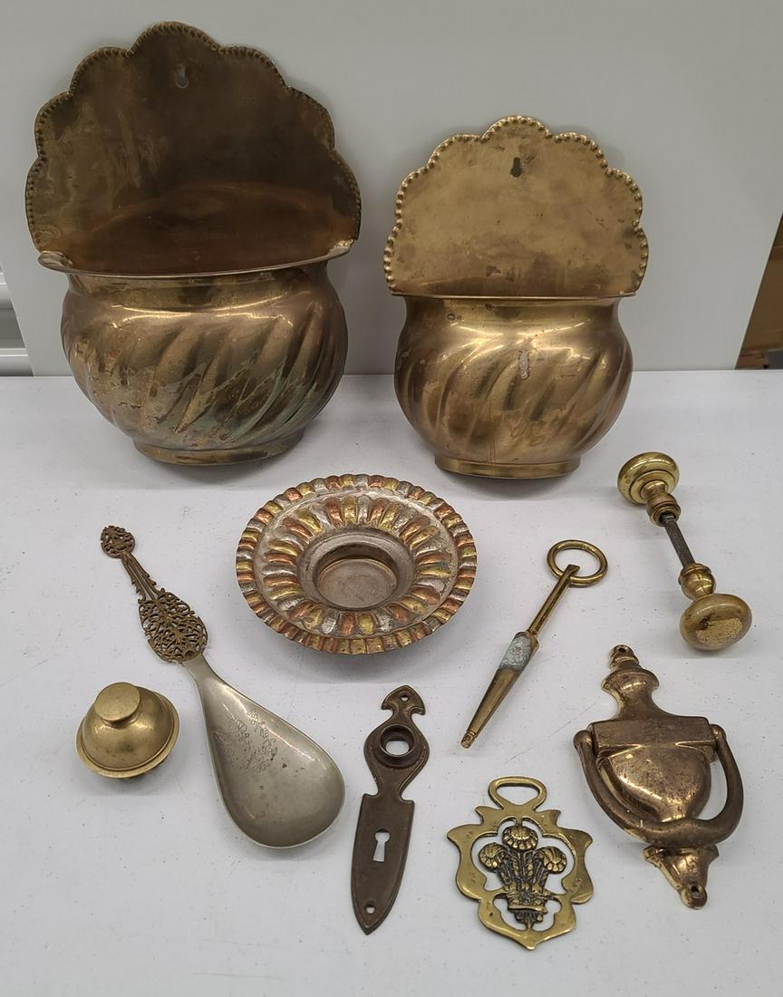 Brass Wall Pockets and more metal brass items (1 of 1)