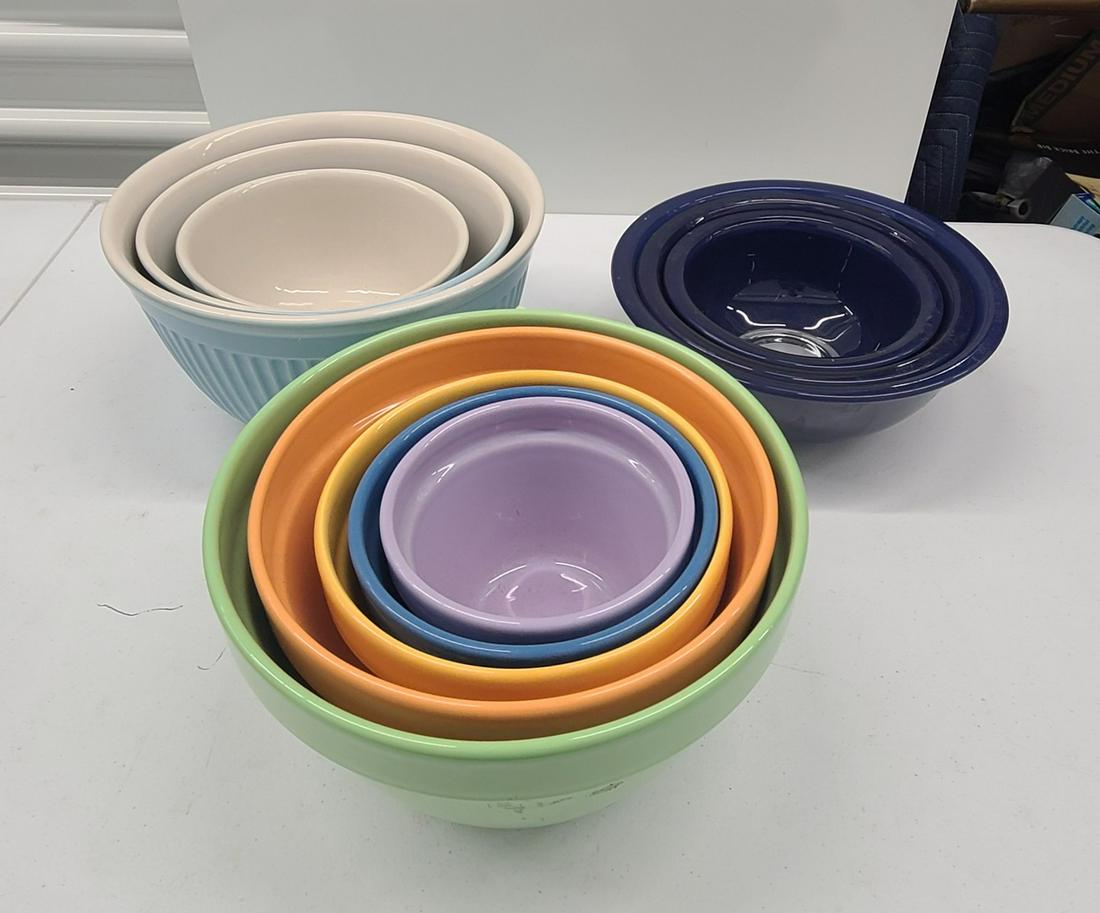 Ceramic Nesting Bowl Sets incl Tre ci italy (1 of 1)