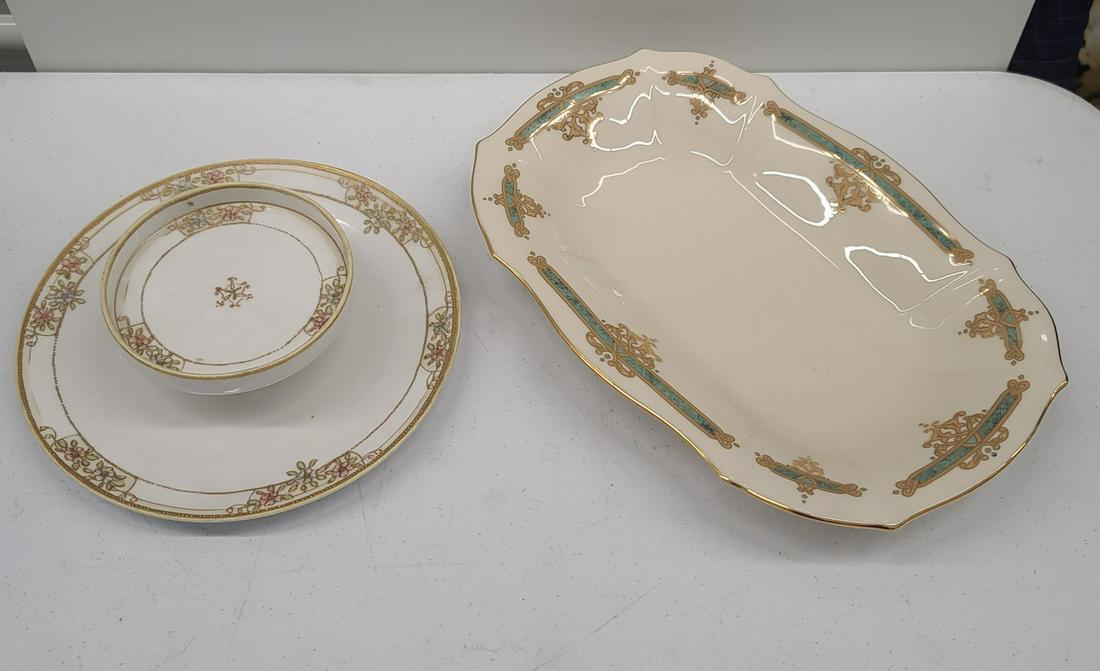 Lenox USA serving Bowl and Nippon serving tray: Lenox USA serving Bowl and Nippon serving tray